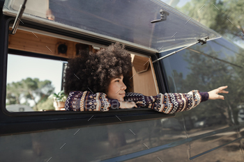 Lady travelling by myself in her camper van