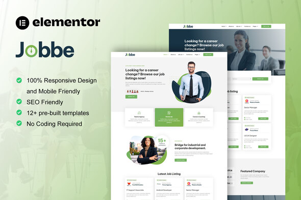 Jobbe – Job Checklist & Recruitment Company Elementor Template Equipment