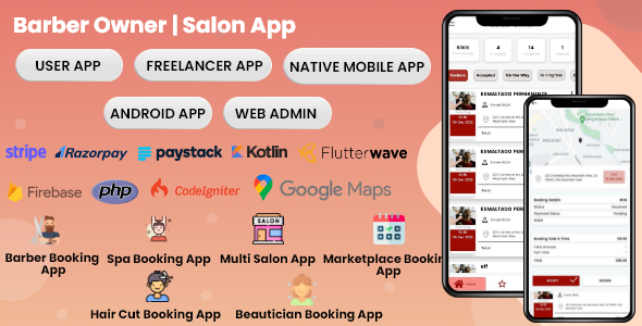 Kotlin Barber Shop Proprietor Android App