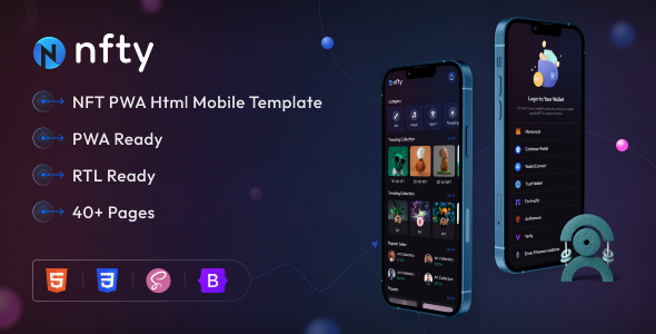 NFT Marketplace HTML PWA Mobile Template