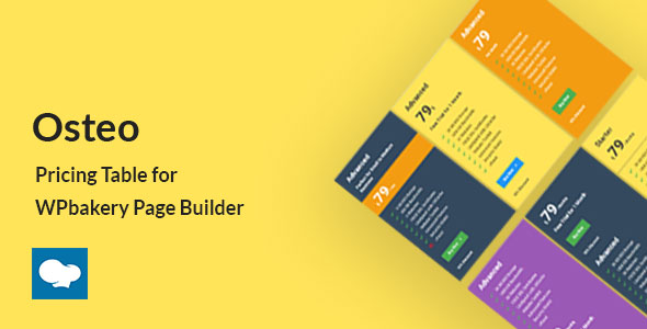 Osteo – Pricing Table for WPbakery