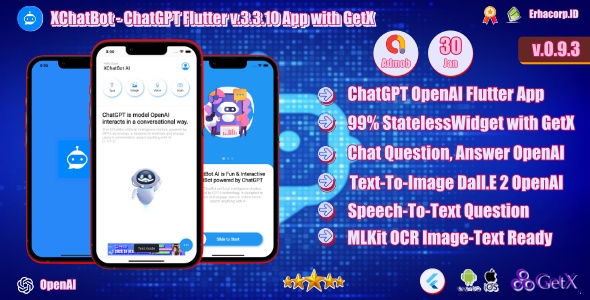 XChatBot ChatGPT OpenAI Flutter App with GetX