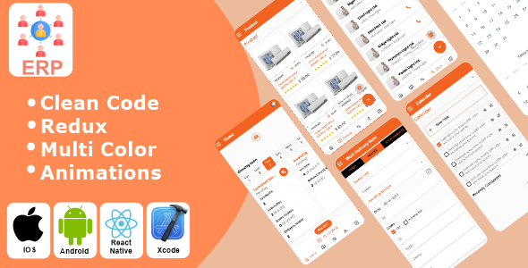 ERP- Expose Administration & Gross sales & Marketing and marketing App React Native iOS/Android App Template