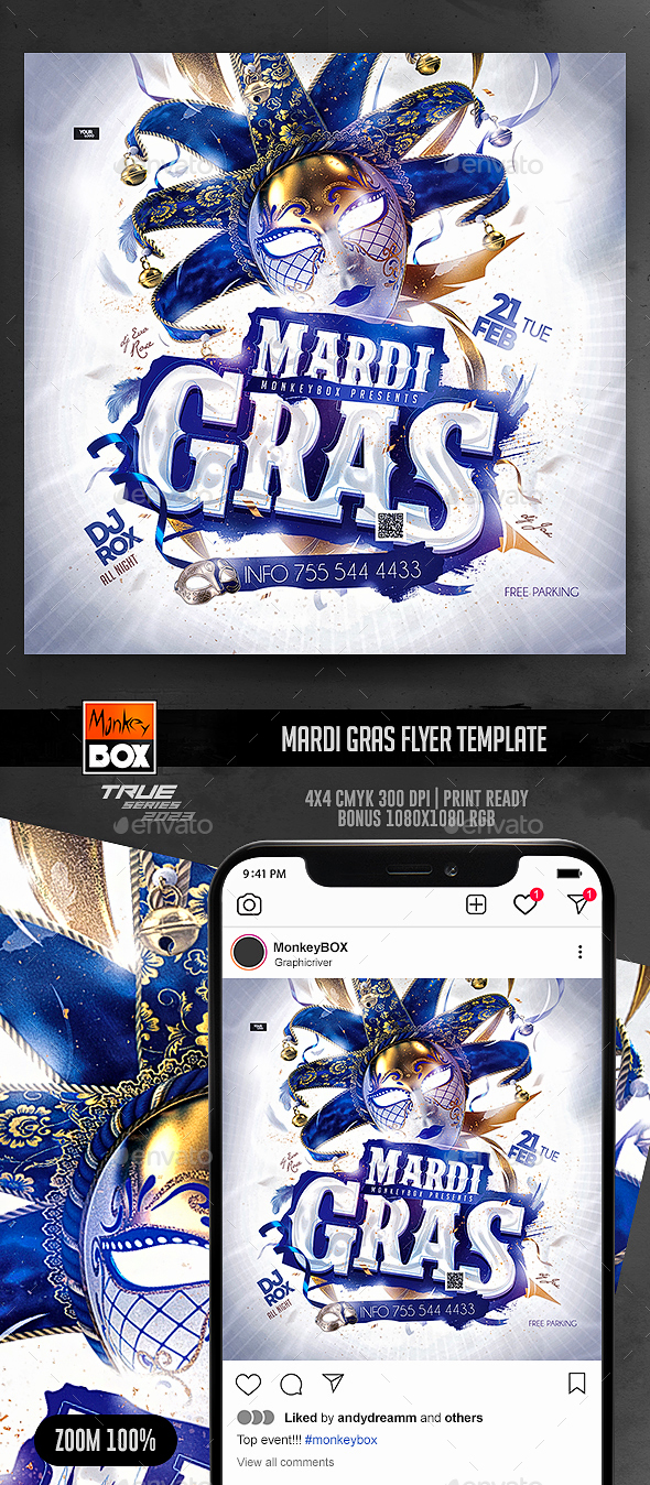 Mardi Gras Flyer Template