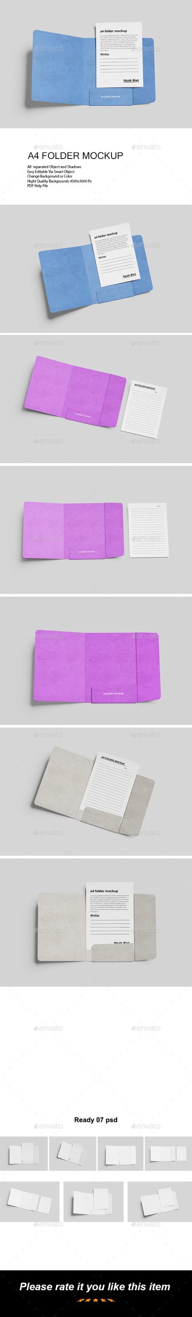 A4 Presentation Folder Mockup