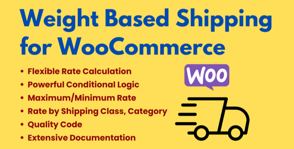 Weight Based mostly Transport for WooCommerce