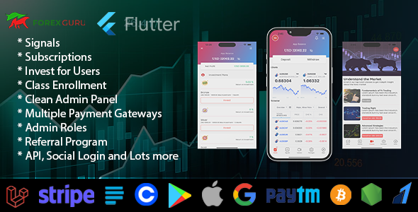 Forex Guru Flutter App and Laravel Web