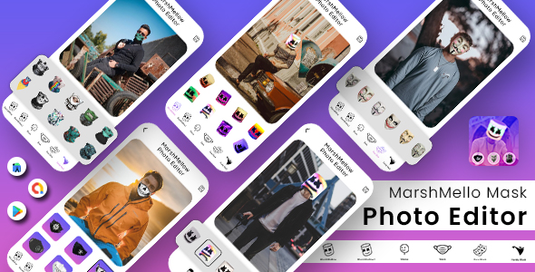 Marshmello Face Conceal Photograph Editor – Cagoule Photograph Editor – Anonymous Face Conceal – Image Editor