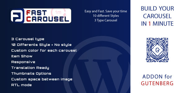 Like a flash Carousel for Gutenberg – WordPress Plugin