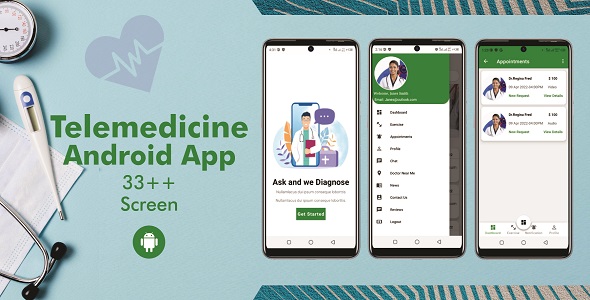 Telemedicine Physician App – Booking Appointment with Medical doctors | Consultants | Android Native Template