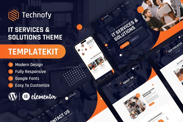 Technofy – IT Providers and products & Solutions Elementor Template Kit