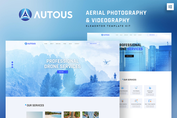 Autous – Aerial Photography & Videography Elementor Template Equipment