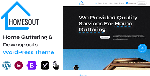 Homesout – Dwelling Guttering & Downspouts WordPress Theme