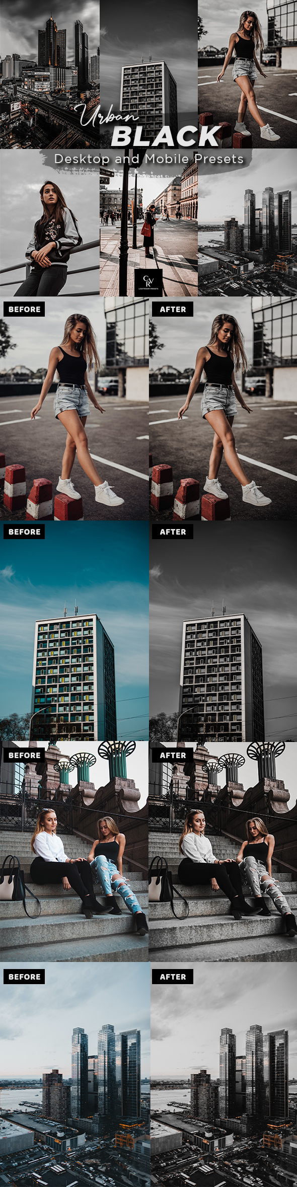 10 City Gloomy Lightroom Presets