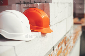 Exhausting hats on autoclaved aerated concrete blocks at development location