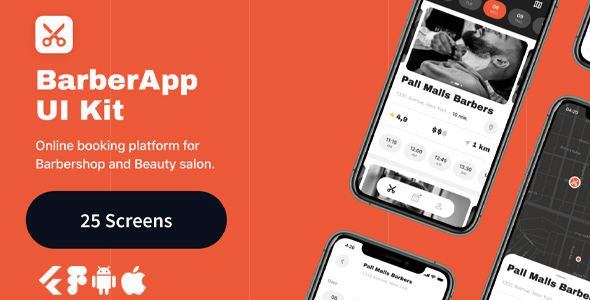 Sizzler – BarberApp Flutter App Ui Template(Figma Incorporated)