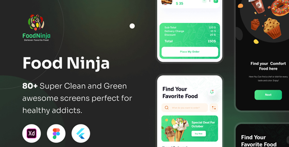 Food Ninja – Food Offer App Flutter UI Template