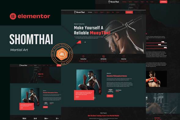 Shomthai – Matrial Art Elementor Template Equipment