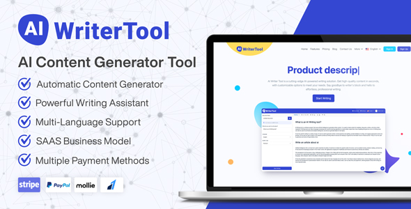 AIWriterTool – AI Announce material Generator Tool And Writing Assistant (SAAS)