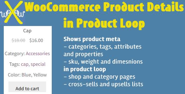 WooCommerce Product Crucial facets in Product Loop