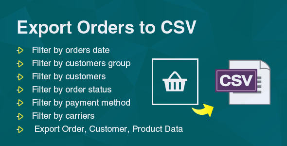 Prestashop Export Bulk Orders to CSV/Exel File Module