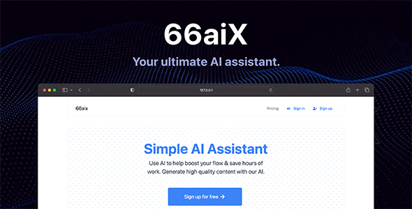 66aix – Ultimate AI Textual articulate material & Images Generator (SAAS)