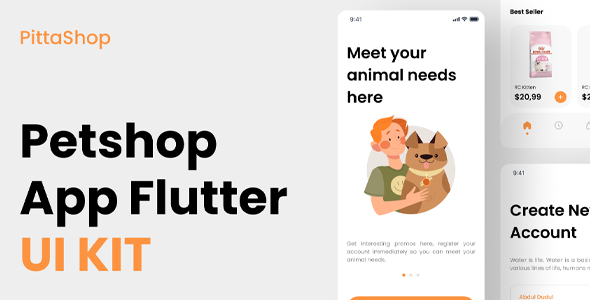 PittaShop – Pet Care App Flutter Template UI KIT