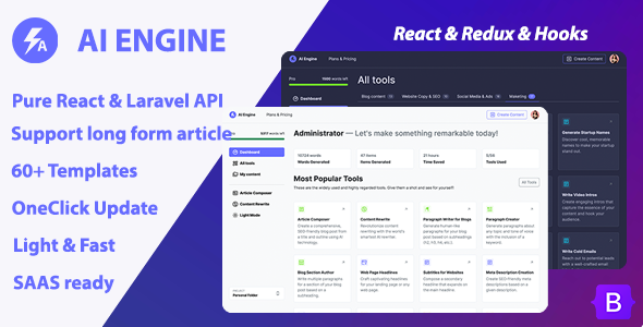 AI Engine – AI Copywriter & Inform Author (SAAS)