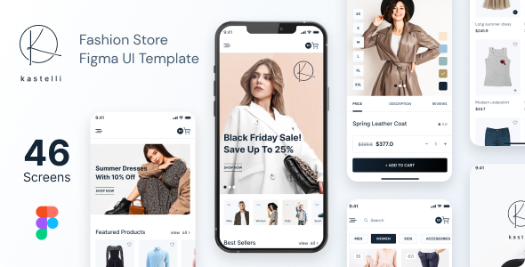 Kastelli – Vogue Store Figma UI Template