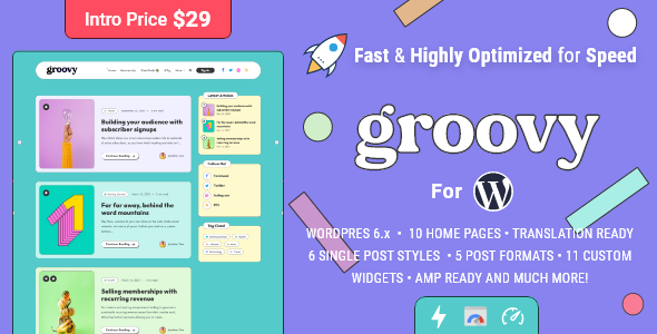 Groovy – Fashioned & Lightweight Blog for WordPress