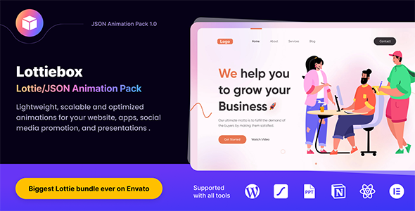 Lottiebox Lottie Animation Bundle and JSON Animation Bundle