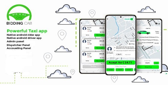 InDrive Bidding Clone- Total Taxi App with Admin Panel