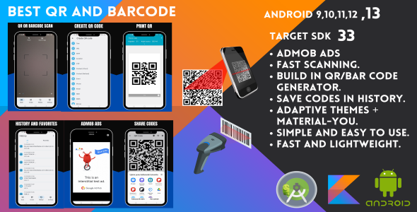 Biggest Qr and Barcode-Scanner and Generator with Admob Adverts