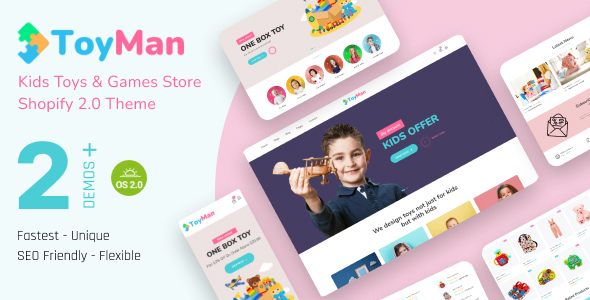 ToyMan – Childhood Toys & Toddler Store Shopify 2.0 Theme