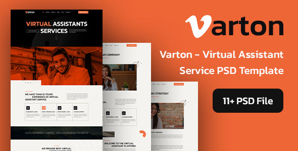 Varton – Virtual Assistant Provider PSD Template