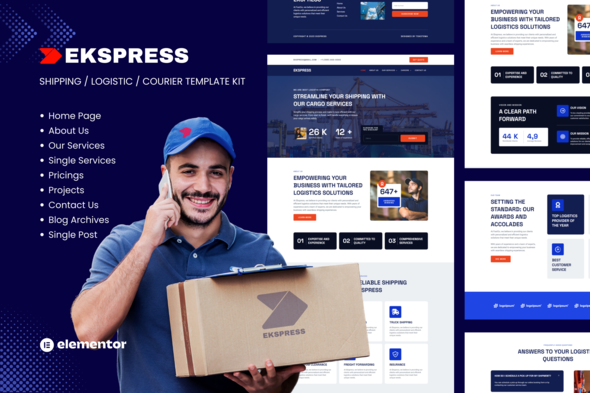 Ekspress – Logistic Shipping & Courier Template Equipment