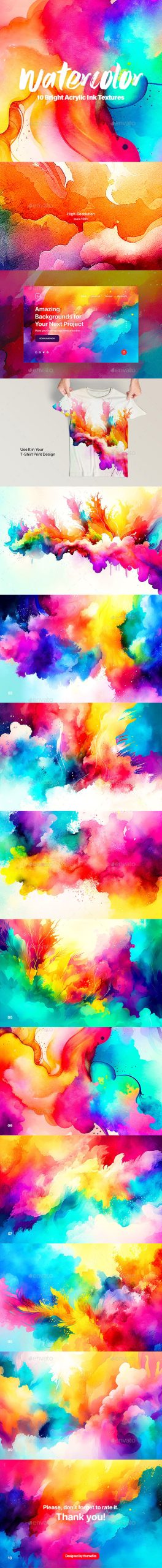 Shiny Watercolor Texture Backgrounds