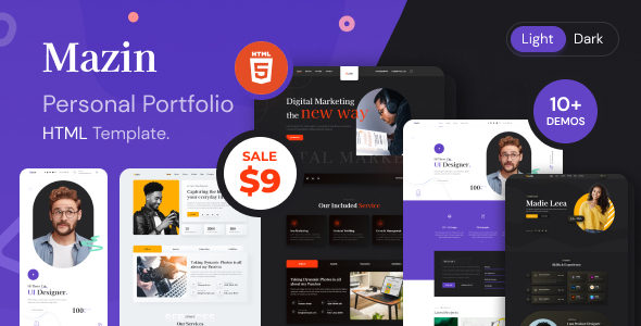 Mazin – Deepest Portfolio HTML Template