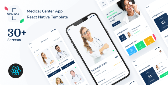 Demical – Medical Center React Native App | Expo SDK 47.0.12