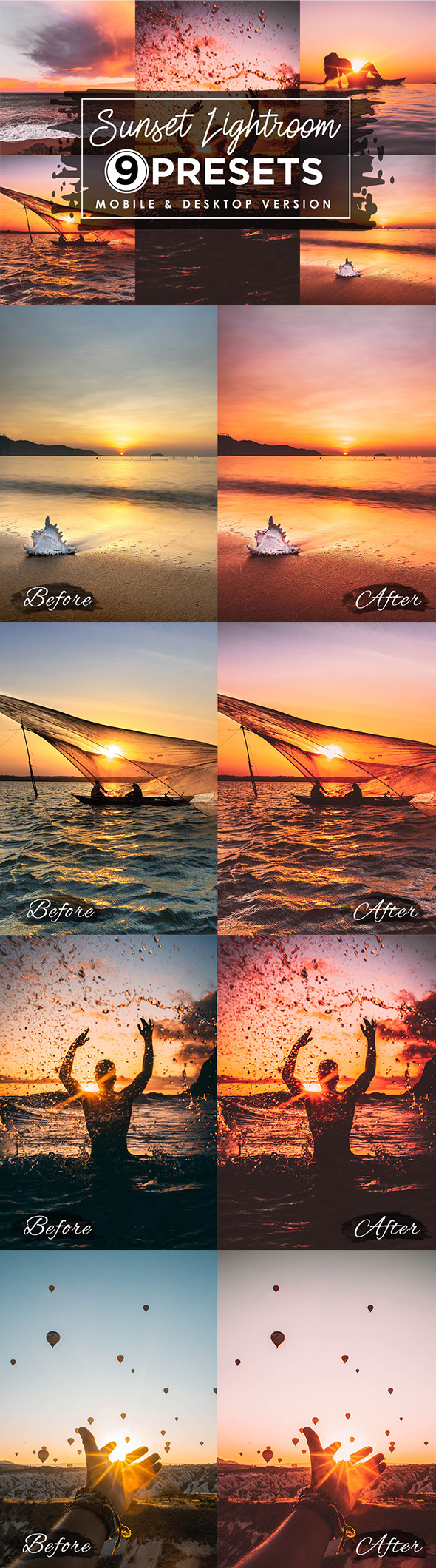 Classic Sunset Lightroom Presets Mobile And Desktop