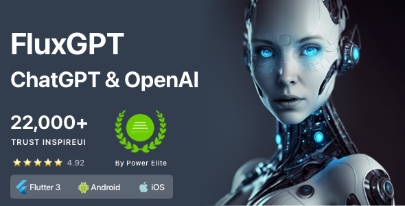 FluxGPT – Highly efficient ChatGPT, OpenAI Writing Assistant & Image Generator – Flutter Plump App