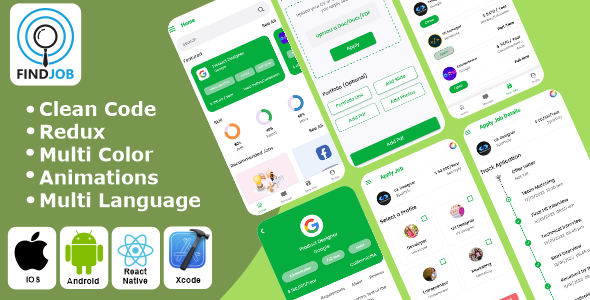 Jobs – Job Finder | Job Seeker| Job Supplier | Recruitment React Native iOS/Android App Template