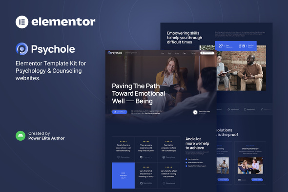 Psychole – Psychology and Counseling Elementor Template Bundle