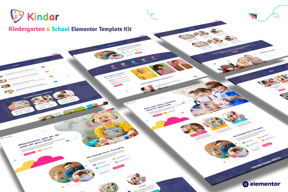 Kindar – Kindergarten & College Elementor Template Bundle