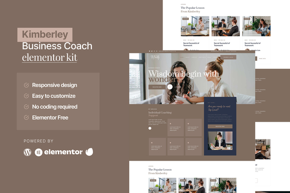 Kimberley – Industry Coaching Elementor Template Equipment