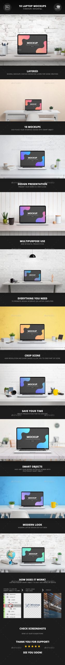 10 Laptop laptop Mockups