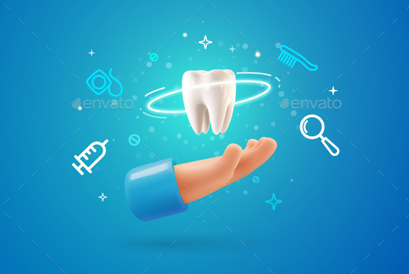 Tooth Security Vector Illustration