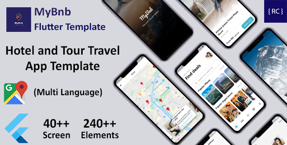 Flutter Hotel Booking and Tour Trip App Template in Flutter | Multi Language | MyBnb