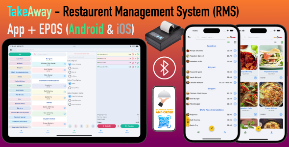 TakeAway – Flutter WooCommerce Restaurent Management Mobile App + EPOS + Net (Android, iOS)