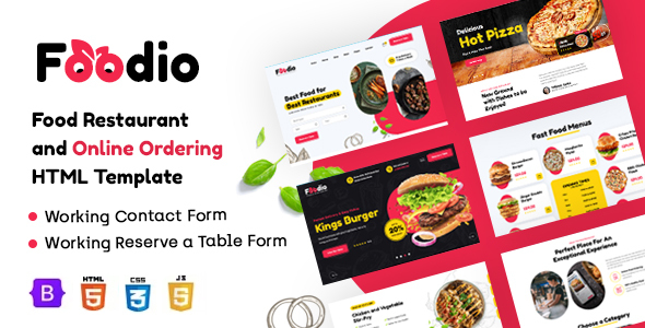 Foodio – Mercurial Food & Restaurant HTML Template